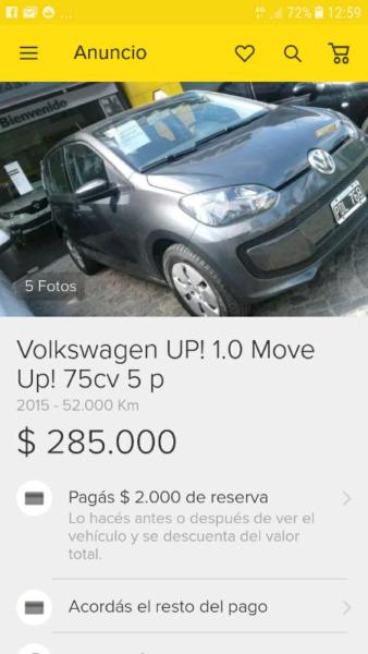 Vw up move 5 puertas /2015 !!!nuevo !!!!!