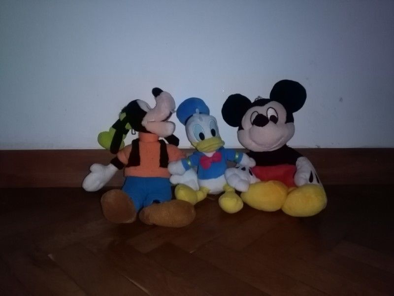 Peluches Mickey/Donald/Goofy 3 x $330