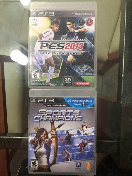 Sports Champions y Pes  PS3 usados en buen estado