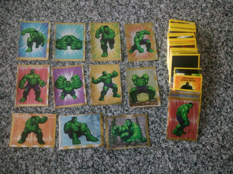 Vendo lote de 190 figuritas diferentes del increible hulk