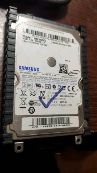Disco rígido 160gb Samsung 2.5" (Notebook, Netbook).