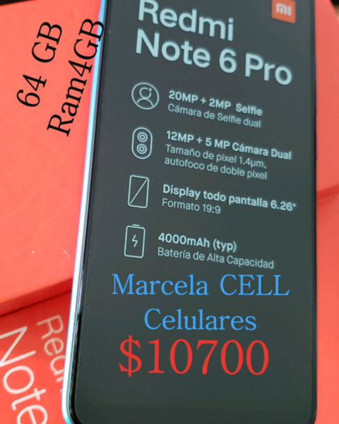 Xiaomi Redmi Note 6 Pro 64gb/Ram4gb