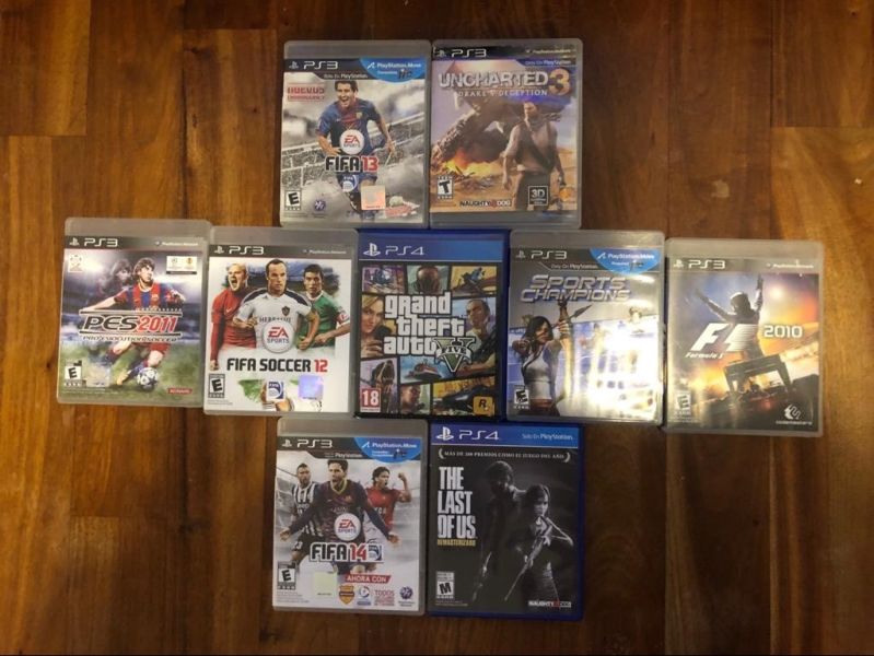 Juegos PS3(pes ,fifa14,fifa 12,F1,uncharted 3 y fifa