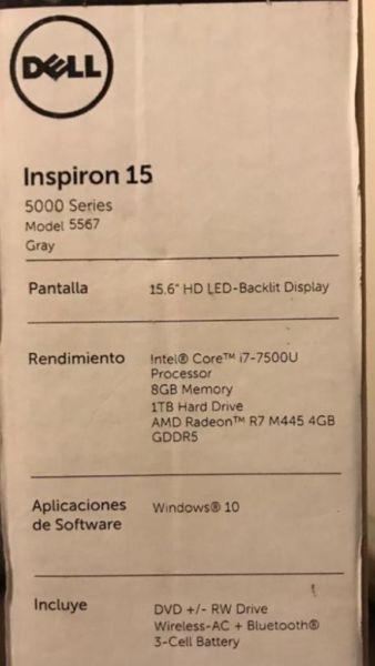 Vendo NOTEBOOK DELL I7 8GB AMD RADEON GRAPHICS