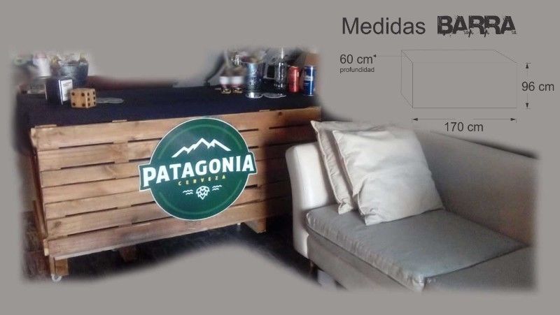 Barra Madera rustica modelo "Patagon"