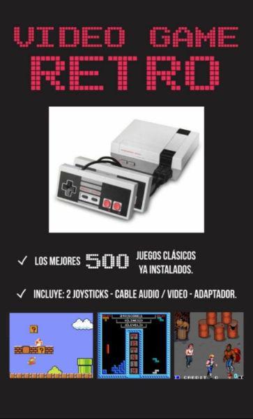 Consola Retro Con Los Mejores 500 Juegos Clasicos