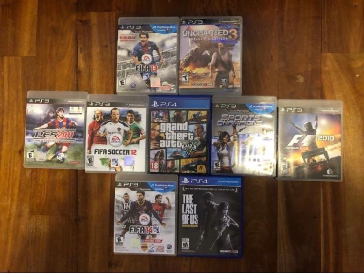 Juegos PS3(pes 2011,fifa14,fifa 12,F1,uncharted 3 y fifa