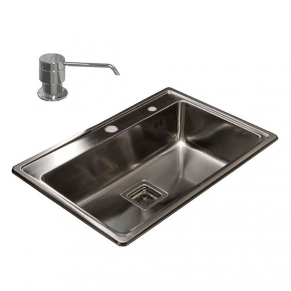 Pileta Cocina Quadra Max Johnson Acero Q71 A Con Dosificador