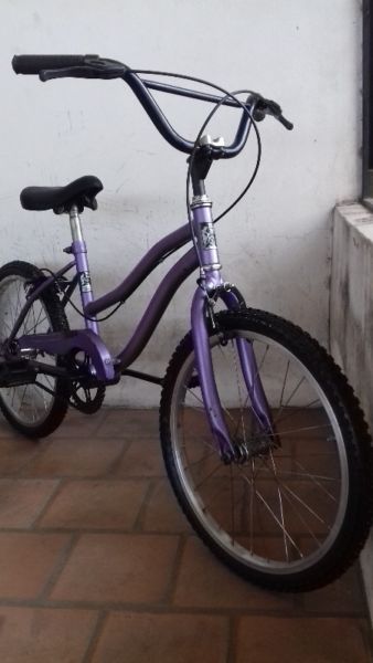 bicicleta megabike de paseo rodado 20 violeta lista para