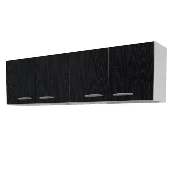 Alacena Cocina Negra Moderna Melamina Mueble Sin Interes