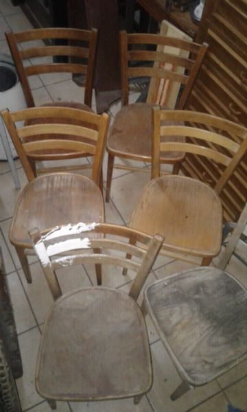 6 sillas bar antiguas