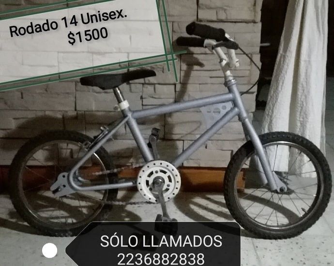 Bicicleta rodado 14 unisex