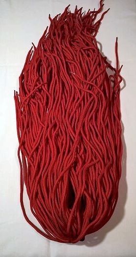 Cordones Redondos Rojos De 1,20m. Gruesa X 144 Unidades