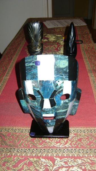 Excelente Mascara Mortuoria De Los Teotihuacanes Obsidiana