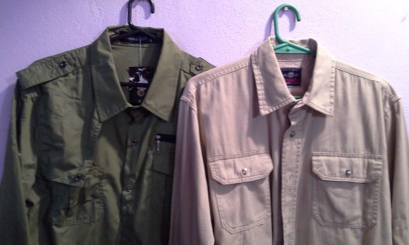 Lote camisas hombre talle M (Wrangler, Abercrombie,