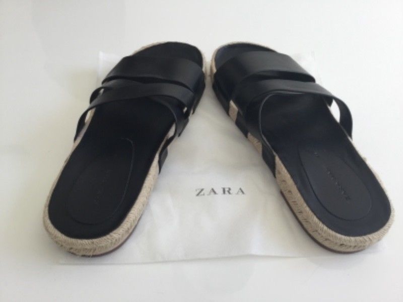 Nuevas Sandalias de Cuero Hombre Zara España Originales