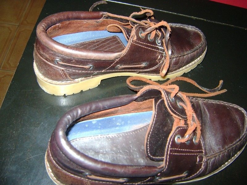 zapatos colegial leñadores cuero marron num 39