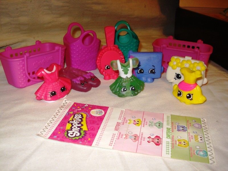 JUGUETES SHOPKINS DE MC DONALDS CANASTITAS Y ACCESORIOS