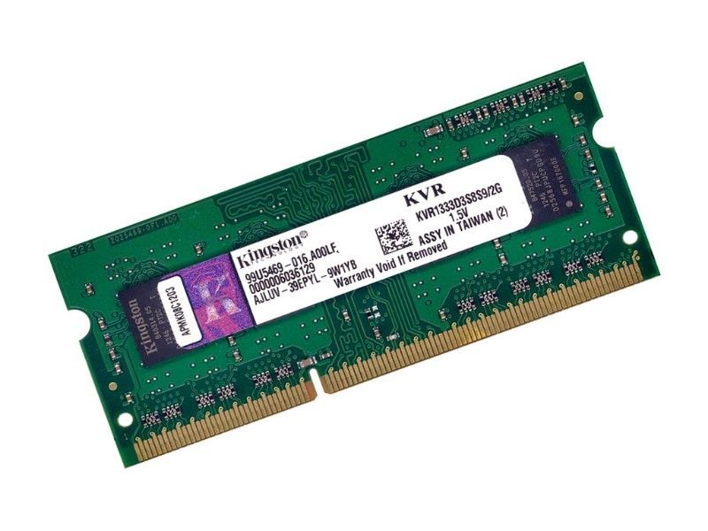 Memoria RAM notebook 2GB Kingston KVRD3S8S9/2G DDR3