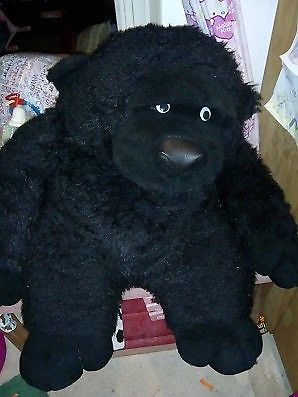 Muñeco peluche mono 1 metro de alto color negro muy suave