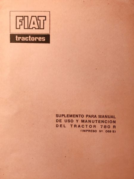 Manual de mantenimiento tractor Fiat 780R