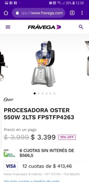 Procesadora marca oster