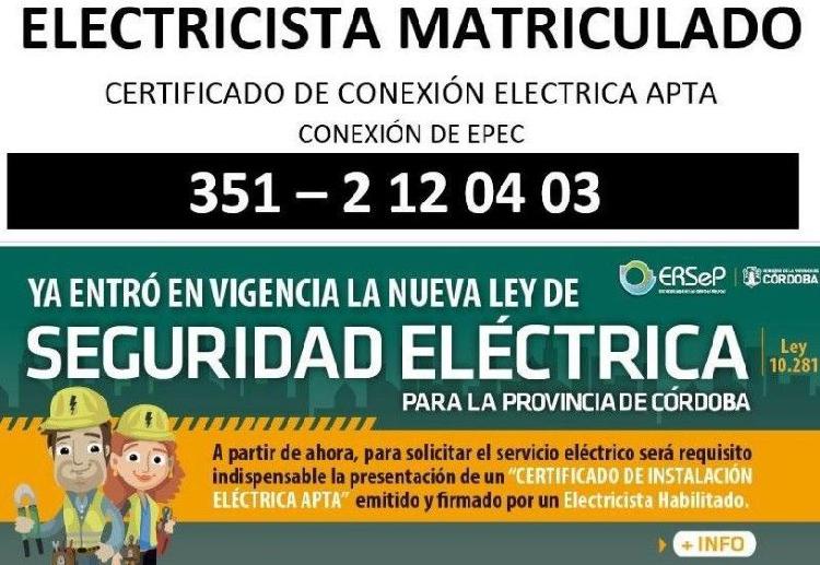 Certificado de Instalación Apta por Electricista