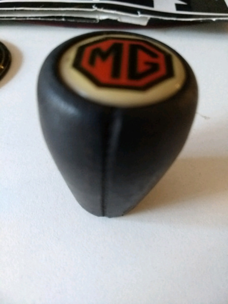 Antigua bocha de palanca de cambios de MG -de cuero