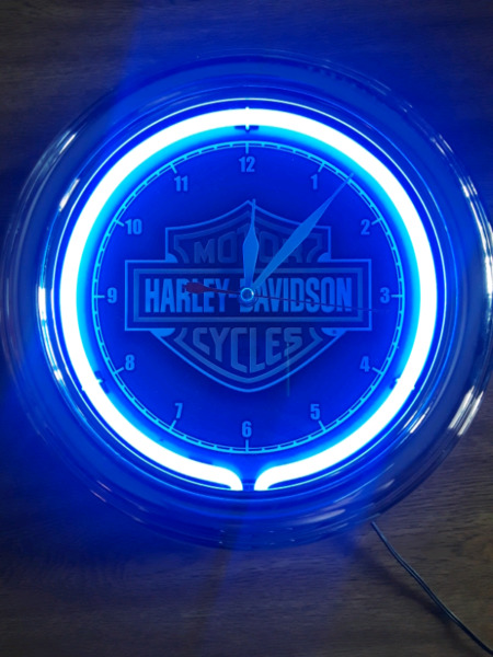 Harley davidson Reloj neon