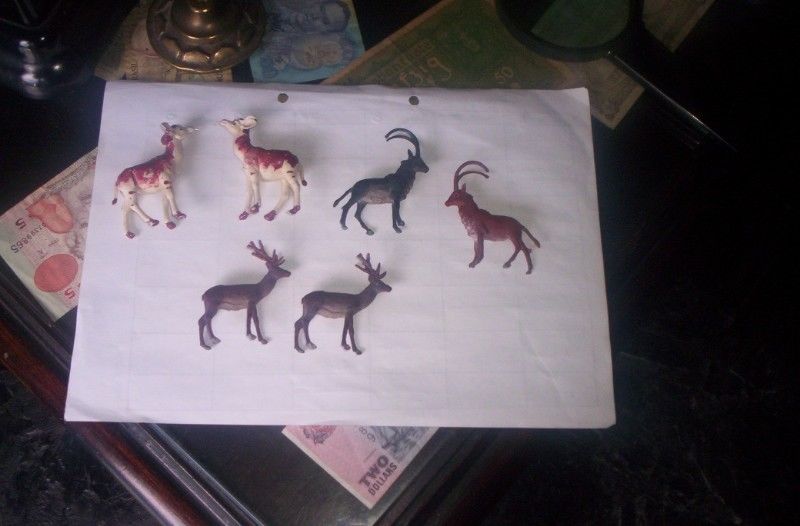 Lotede 6 Animalitos Eg Toys Lote 113 Ciervo Okapi Antilope