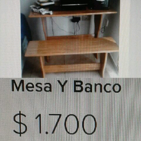 Mesa y banco