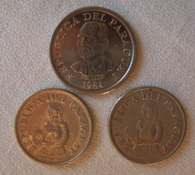 3 Monedas Paraguay -  Guaraníes +  Guaraníes