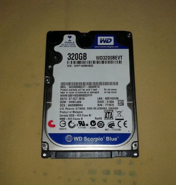 Disco Duro 320 Gb Notebook Western Digital