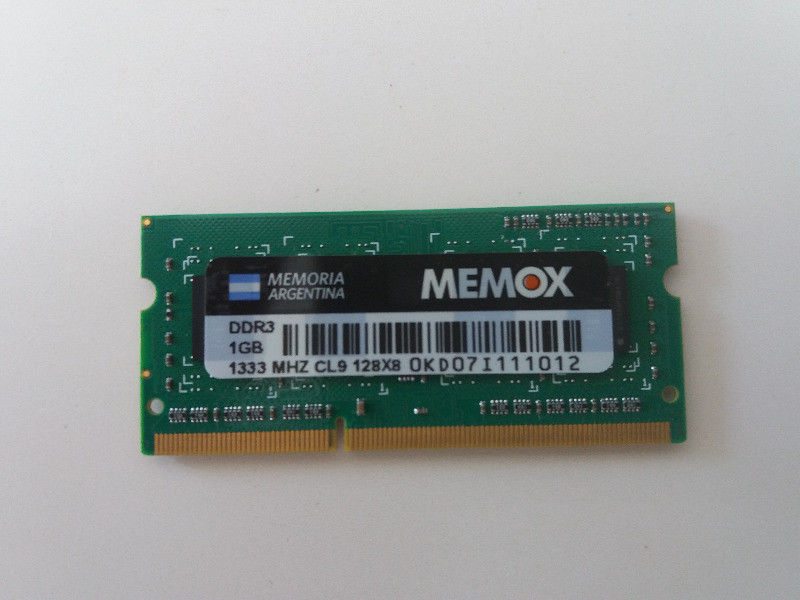 Memoria DDR3 1Gb Mhz Notebook - La Plata