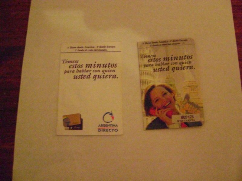 Tarjeta Telefonica Telintar En Carton Con Sobre Contenedor