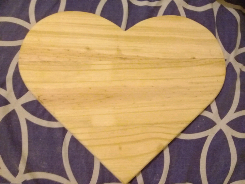 Vendo corazon de madera para colgar