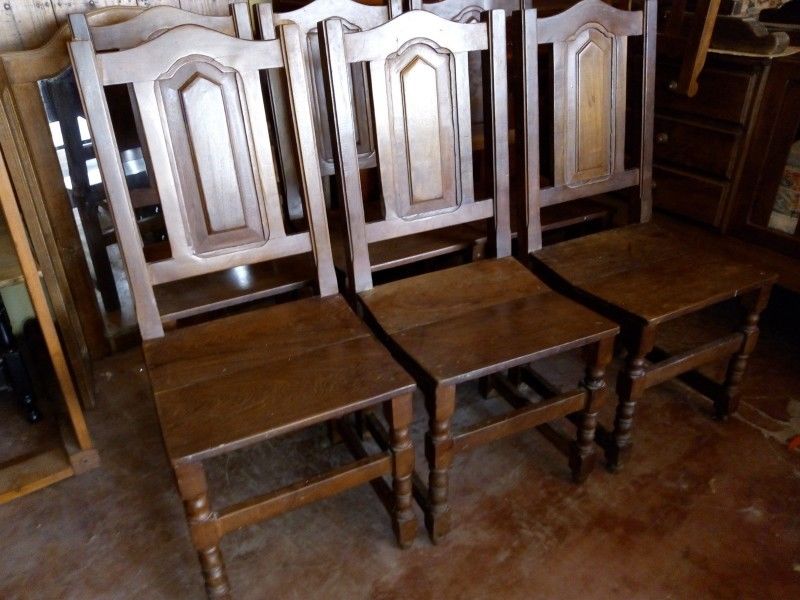 6 sillas tablero de algarrobo
