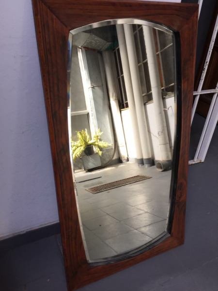 Espejo viselado marco de madera