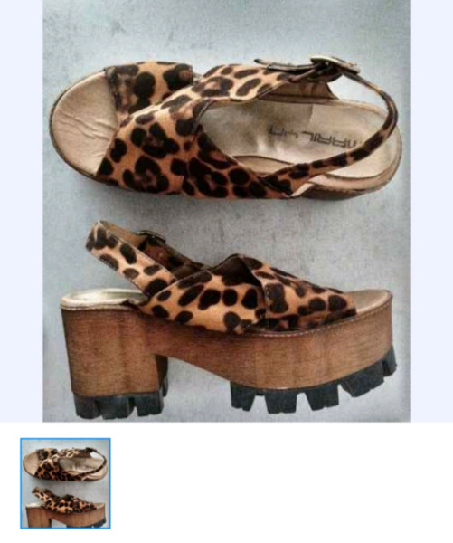 Sandalia simil piel leopardo