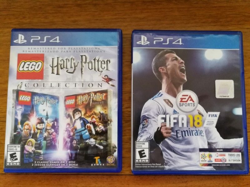 FIFA 18 y LEGO HARRY POTTER COLLECTION para PS4 usados