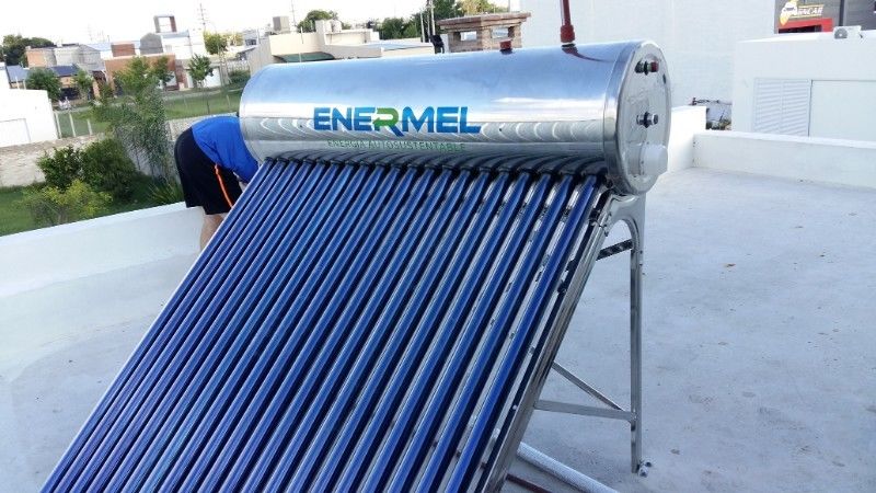 Termotanque solar ENERMEL acero inox. 200lts