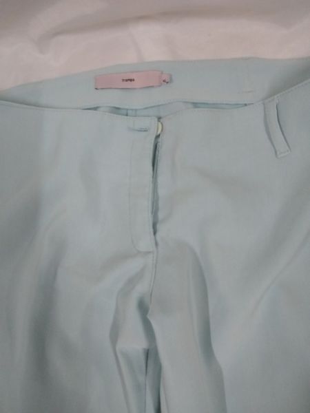 pantalon pescador tramp celeste seda talle XL perfecto