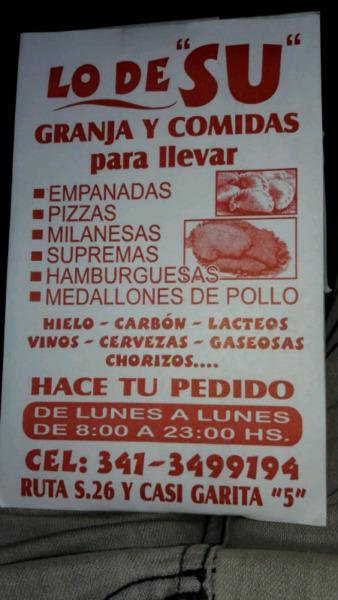 La Ribera de Pueblo Andino, Delivery de comidas y bebidas