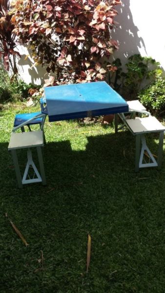 mesa de camping plastica plegable