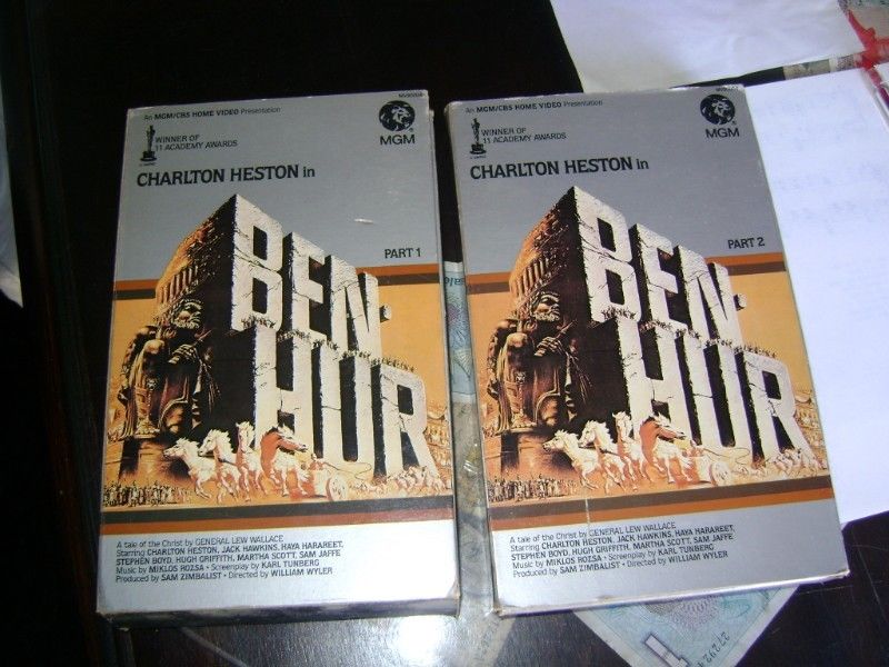 Ben Hur - Charlton Heston - 2 Vhs Original INGLES SIN SUBTIT