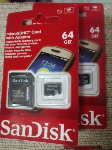 Memorias 64gb NUEVAS SanDisk