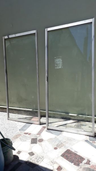 2 hojas de ventana balcón aluminio reforzado