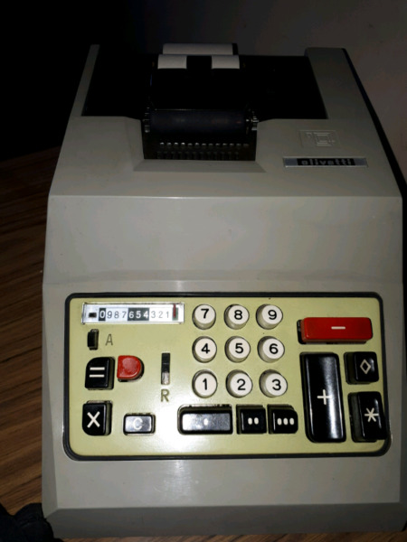 Antigua Máquina Calculadora, Registradora Olivetti