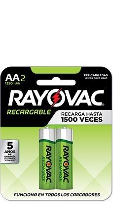 PILA RECARGABLE AA RAYOVAC PRECIO X UNIDAD COMPRA MINIMA 2