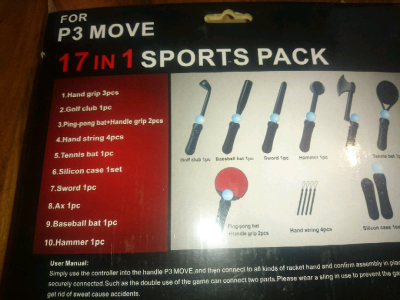 Vendo accesorios Ps3 move juego Sports Champions
